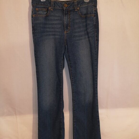 DKNY Ladies Slight Flare Leg Blue Jeans - Picture 1 of 8